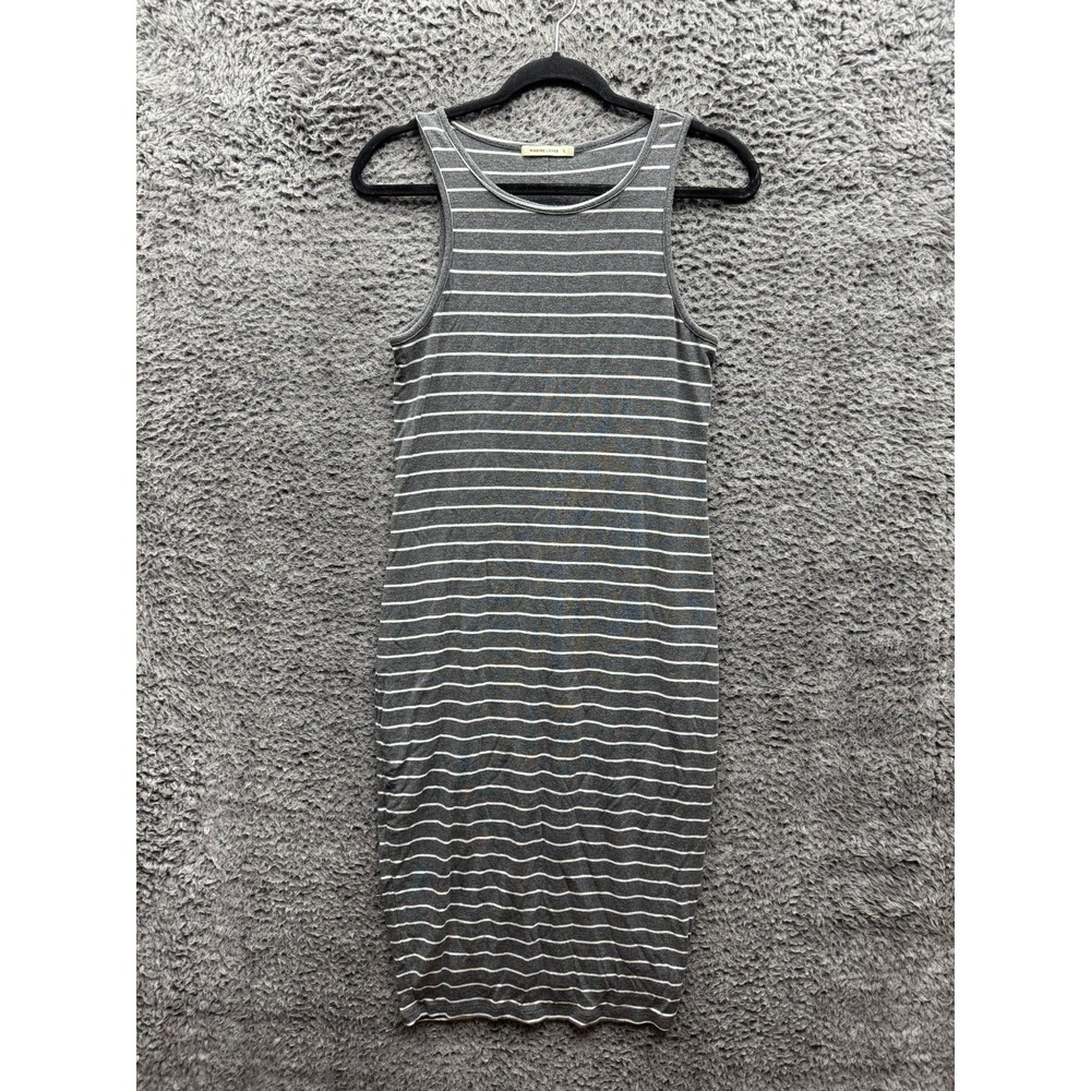 Marine Layer Lexi Daytime Striped Sleeveless Midi Tank Dress Gray Womens Size L